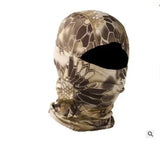 Camo Balaclava Full Face Cap Helmet Liner Neck Gaiter Outdoor Clothing BushLine PythonDesert