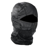 Camo Balaclava Full Face Cap Helmet Liner Neck Gaiter Outdoor Clothing BushLine Python black
