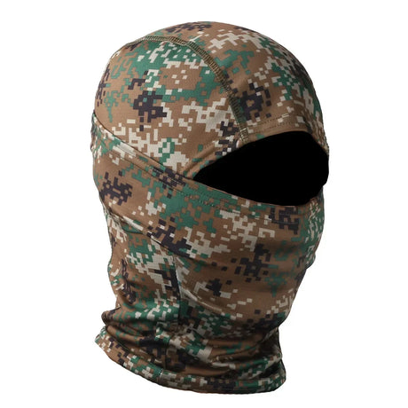 Camo Balaclava Full Face Cap Helmet Liner Neck Gaiter Outdoor Clothing BushLine Digital jungle