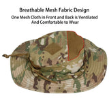Camo Brimmed Breathable Bucket Hat tactical hats  BushLine