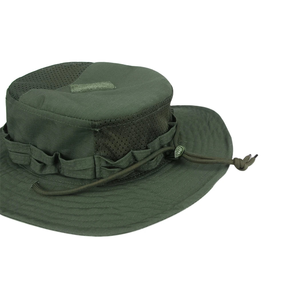 Camo Brimmed Breathable Bucket Hat tactical hats  BushLine