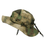 Camo Brimmed Breathable Bucket Hat tactical hats BushLine AT Green