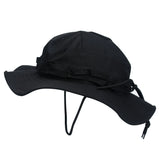 Camo Brimmed Breathable Bucket Hat tactical hats BushLine Black