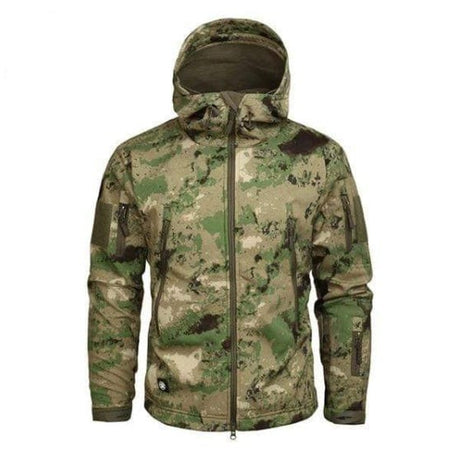 Camouflage Fleece Jacket Windbreaker Outdoor Clothing BushLine FG XS(50-55KG)