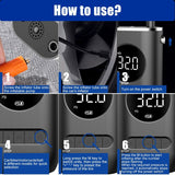 Car Tyre Pump Portable Mini Self Propelled Tyre pump  BushLine