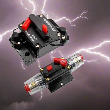 Circuit Breaker Fuse 20A to 300A Manual Reset Waterproof 12V 48V electrical supplys  