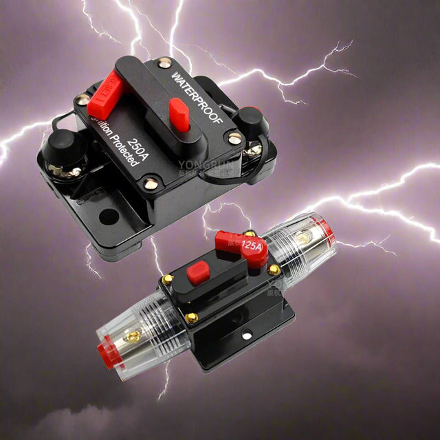 Circuit Breaker Fuse 20A to 300A Manual Reset Waterproof 12V 48V electrical supplys  BushLine