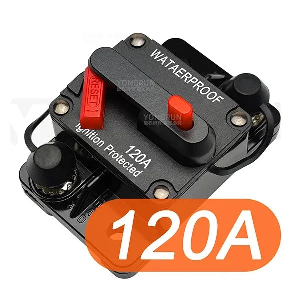 Circuit Breaker Fuse 20A to 300A Manual Reset Waterproof 12V 48V electrical supplys  BushLine