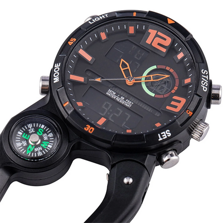 Clip On Carabiner Digital Sports Watches Quartz Optics  