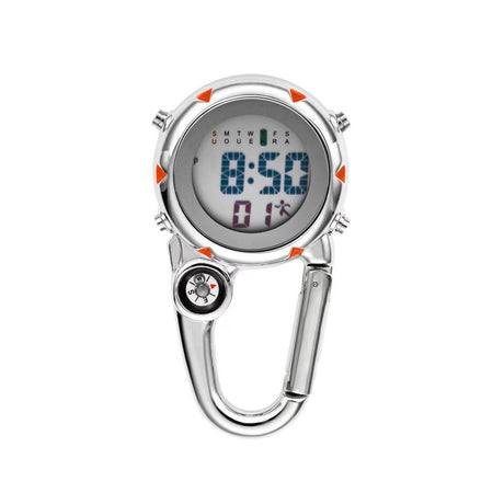 Clip On Carabiner Digital Sports Watches Quartz Optics BushLine Orange
