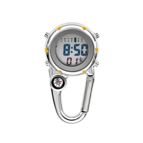 Clip On Carabiner Digital Sports Watches Quartz Optics BushLine Yellow