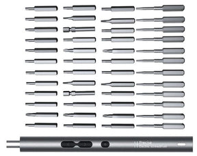 Forty-eight S2 bits arranged in rows above the grey pen-style electric driver