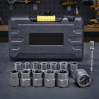 Damaged Nut Bolt Extractor Remover Set 14Pcs Impact Socket Set tools  