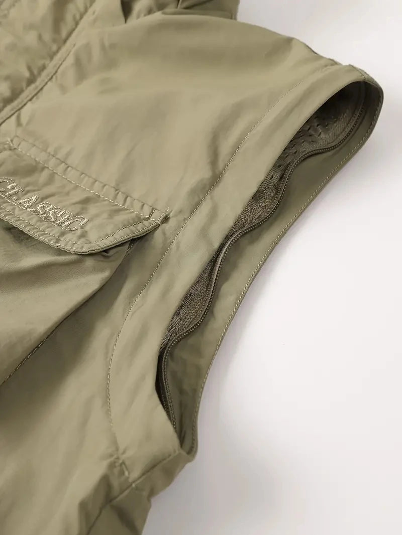 Detachable Sleeves & Hood Windproof Jacket Outdoor Clothing  BushLine
