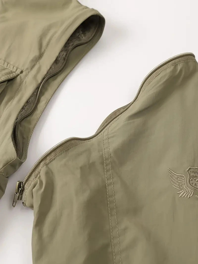 Detachable Sleeves & Hood Windproof Jacket Outdoor Clothing  BushLine