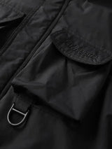 Detachable Sleeves & Hood Windproof Jacket Fleece Lined Workwear Outdoor Clothing  