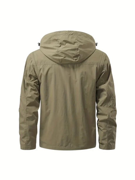 Detachable Sleeves & Hood Windproof Jacket Fleece Lined Workwear Outdoor Clothing  