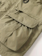 Detachable Sleeves & Hood Windproof Jacket Fleece Lined Workwear Outdoor Clothing  