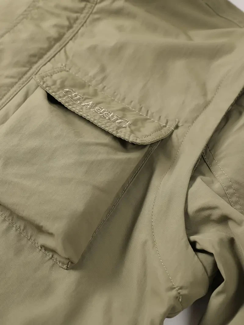 Detachable Sleeves & Hood Windproof Jacket Fleece Lined Workwear Outdoor Clothing  