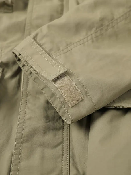 Detachable Sleeves & Hood Windproof Jacket Fleece Lined Workwear Outdoor Clothing  