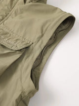 Detachable Sleeves & Hood Windproof Jacket Fleece Lined Workwear Outdoor Clothing  