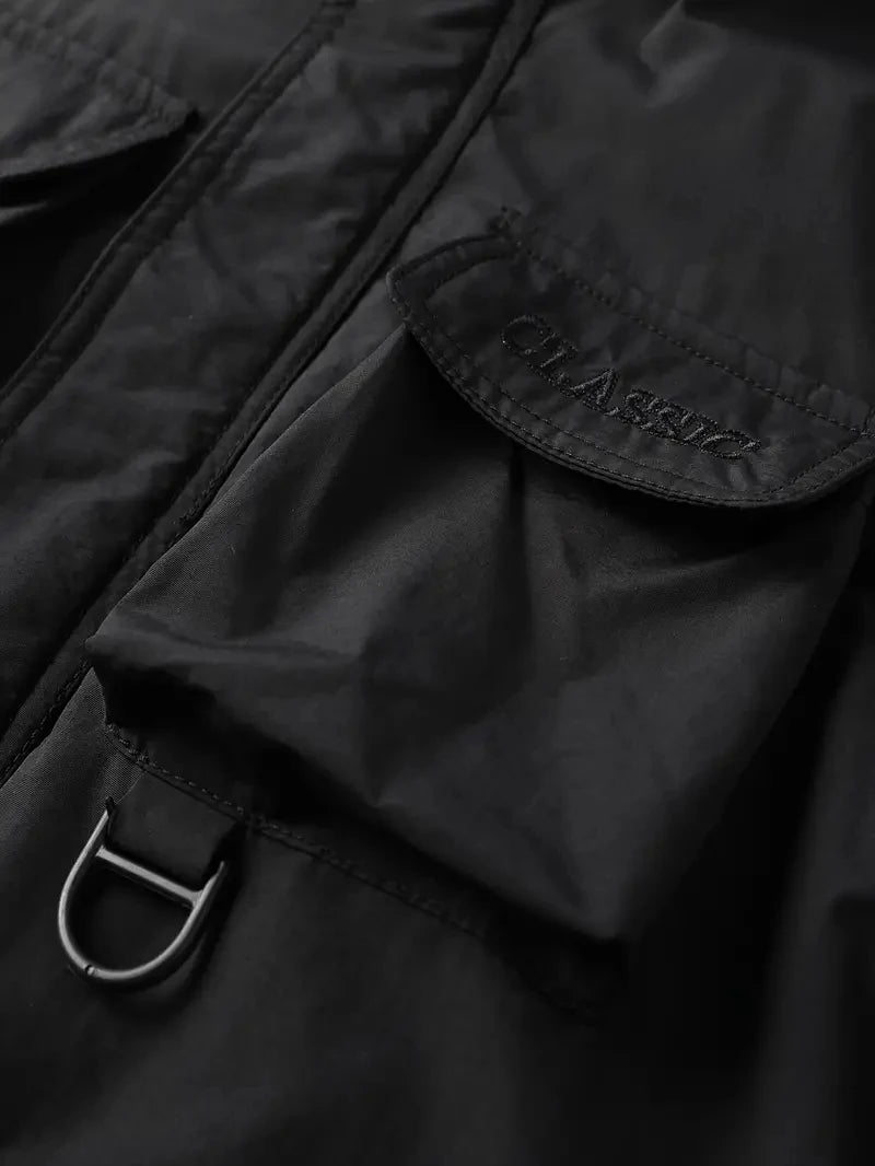 Detachable Sleeves & Hood Windproof Jacket Fleece Lined Workwear Outdoor Clothing  BushLine