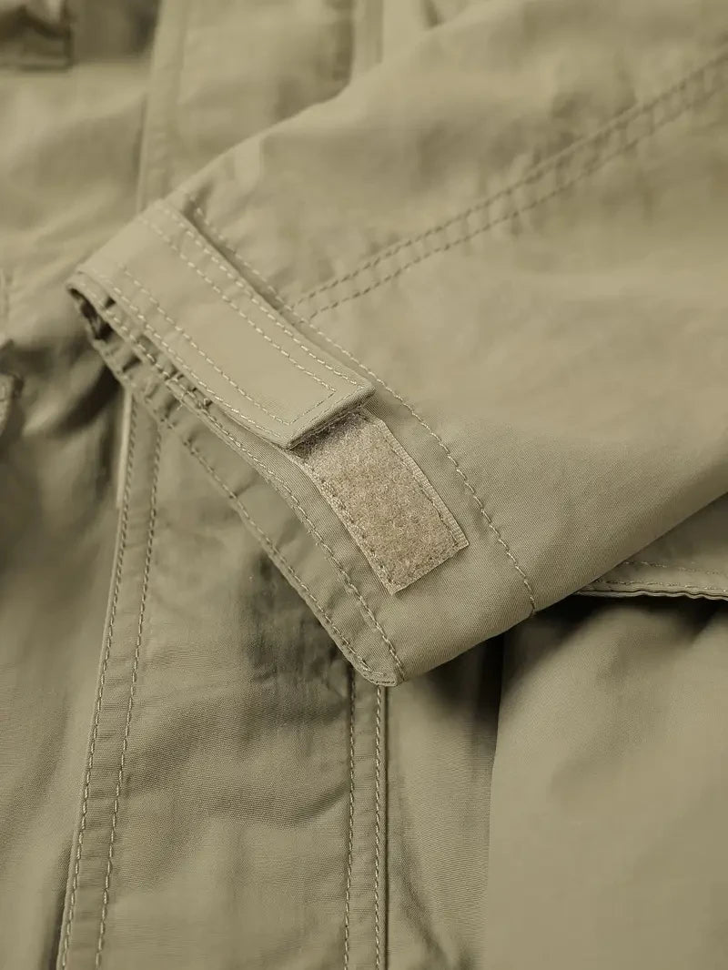 Detachable Sleeves & Hood Windproof Jacket Fleece Lined Workwear Outdoor Clothing  BushLine