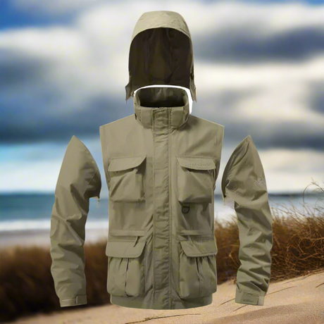 Detachable Sleeves & Hood Windproof Jacket