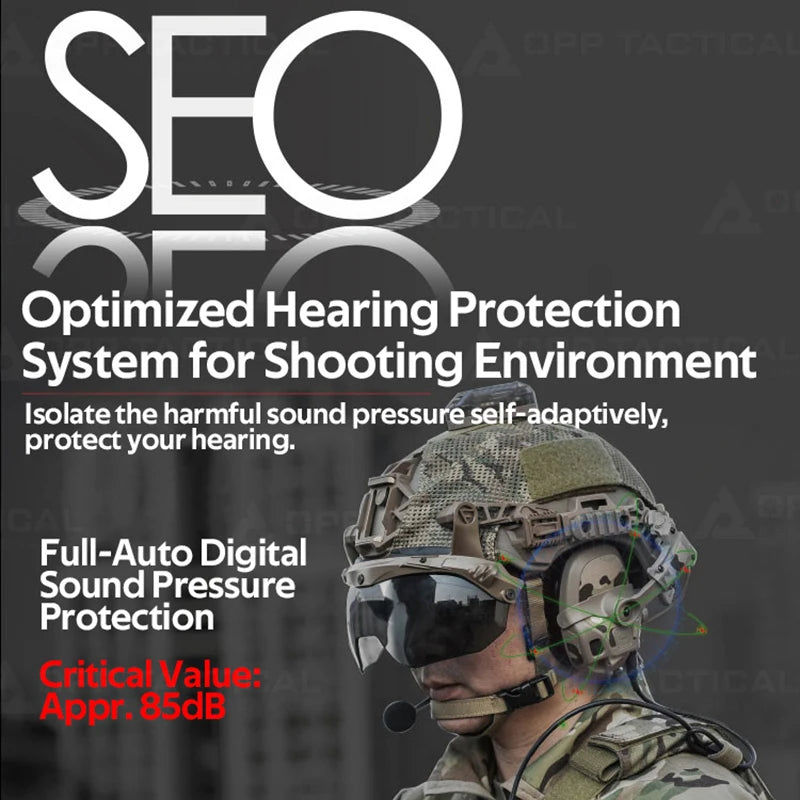Digital Dual DSP Tactical Headset - Advanced Noise Reduction   