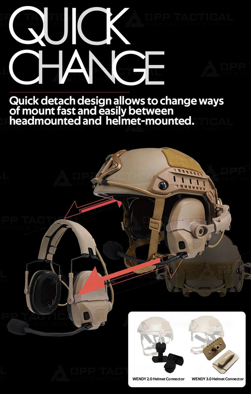 Digital Dual DSP Tactical Headset - Advanced Noise Reduction   