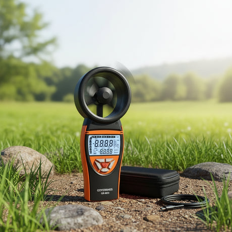 Digital Rechargeable Anemometer Wind Speed Temp Humidity Wind Power  