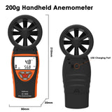 Digital Rechargeable Anemometer Wind Speed Temp Humidity Wind Power  BushLine