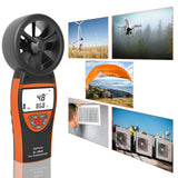 Digital Rechargeable Anemometer Wind Speed Temp Humidity Wind Power  BushLine