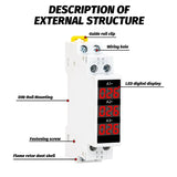 Din Rail Mount 3 Phase Ampere Meter Current Meter Indicator LED electrical supplys  BushLine