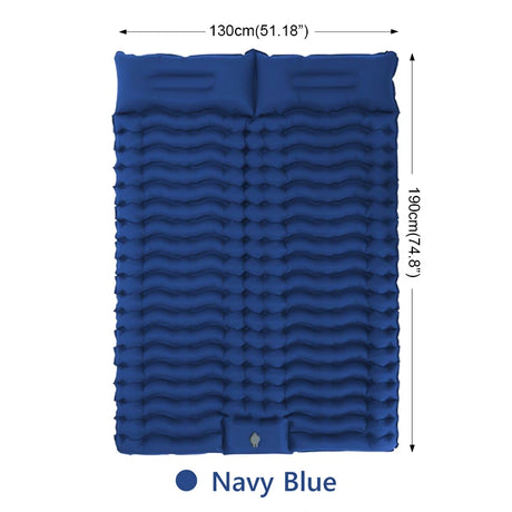 Double Sleep Mattress Self-Inflating  with Pillow Air Bed Camping Equipment  BushLine