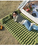 Double Sleep Mattress Self-Inflating  with Pillow Air Bed Camping Equipment  BushLine