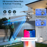 Dual Lens Solar Security Camera WIFI Human Tracking  4K 50X Optical Zoom security systems  
