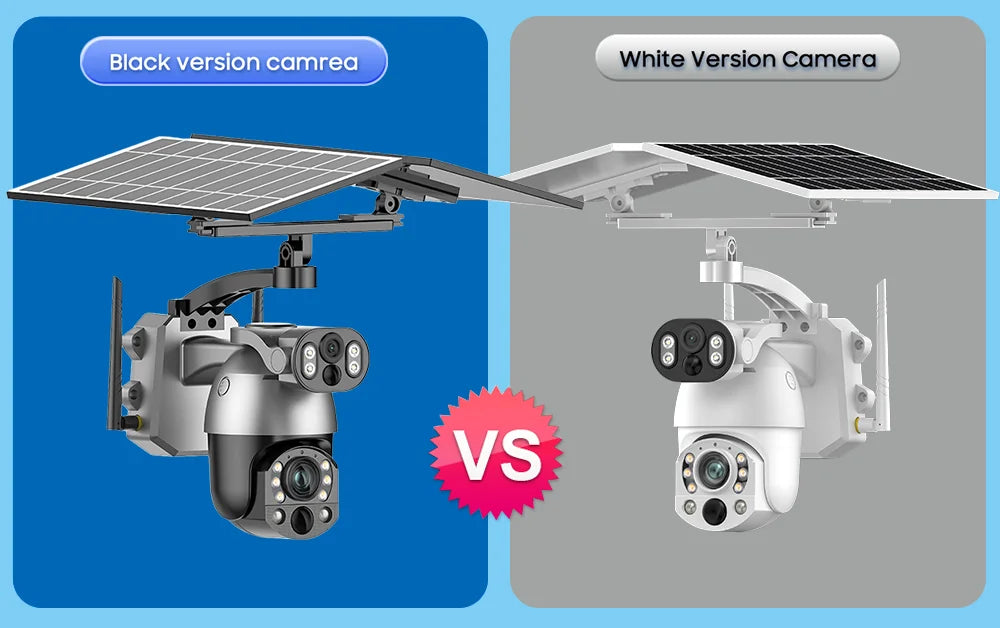 Dual Lens Solar Security Camera WIFI Human Tracking  4K 50X Optical Zoom security systems  