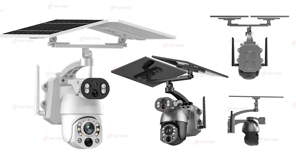 Dual Lens Solar Security Camera WIFI Human Tracking  4K 50X Optical Zoom security systems  