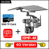 Dual Lens Solar Security Camera WIFI Human Tracking  4K 50X Optical Zoom security systems  