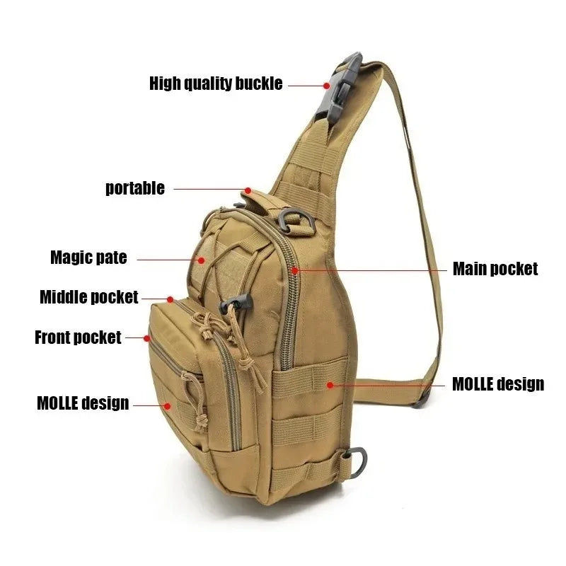 Expandable Molle Adventure Shoulder Sling Chest Pack Bag BackPacks  BushLine