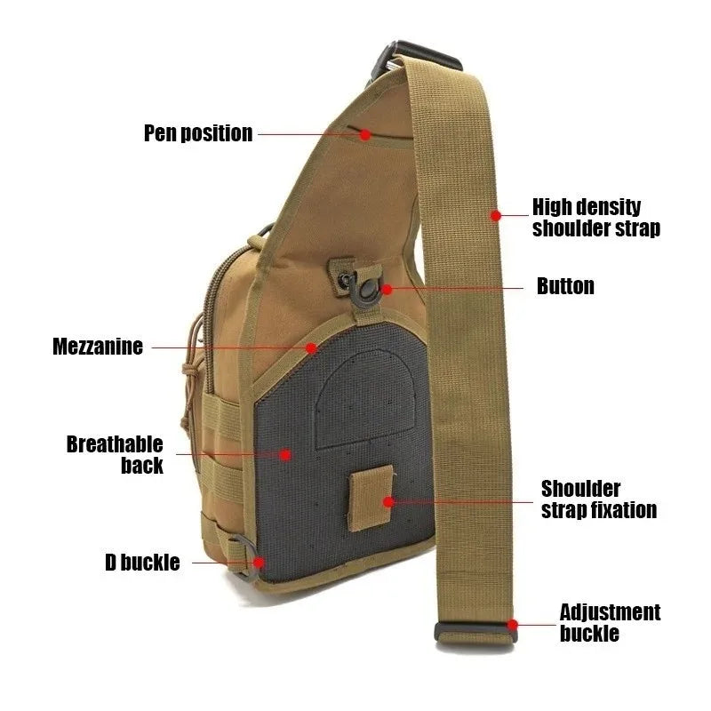Expandable Molle Adventure Shoulder Sling Chest Pack Bag BackPacks  BushLine
