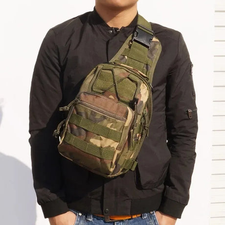 Expandable Molle Adventure Shoulder Sling Chest Pack Bag BackPacks BushLine Jungle camouflage