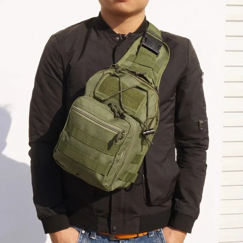 Expandable Molle Adventure Shoulder Sling Chest Pack Bag BackPacks BushLine Army green