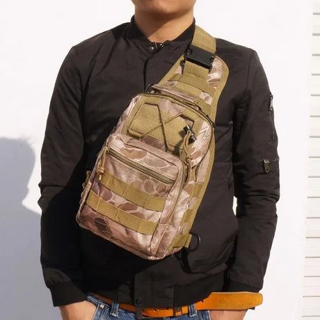 Expandable Molle Adventure Shoulder Sling Chest Pack Bag BackPacks BushLine Python khaki