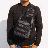 Expandable Molle Adventure Shoulder Sling Chest Pack Bag BackPacks BushLine Python black