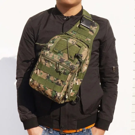 Expandable Molle Adventure Shoulder Sling Chest Pack Bag BackPacks BushLine Jungle digital