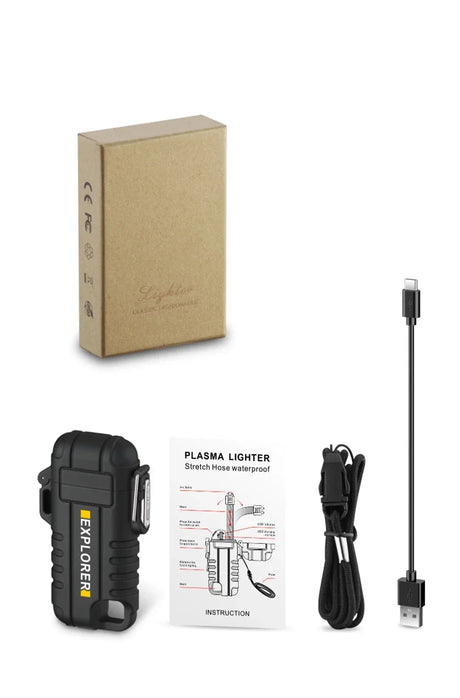 F37 Arc Plasma Waterproof Double Arc Lighter USB Rechargeable electrical supplys  