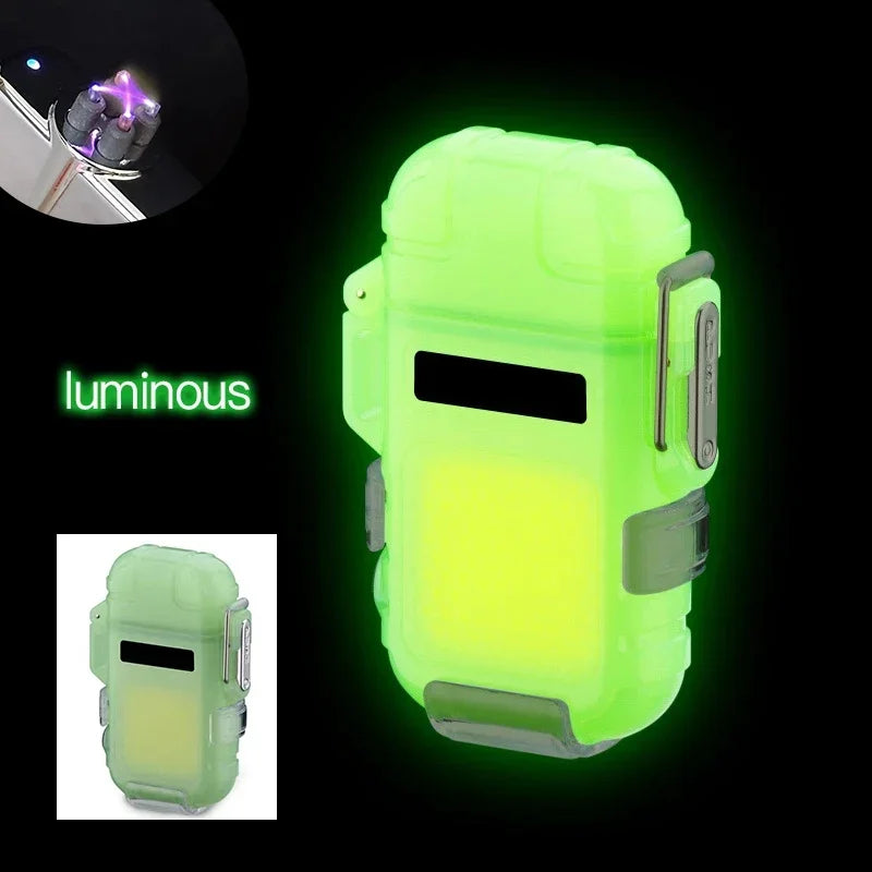 F37 Arc Plasma Waterproof Double Arc Lighter USB Rechargeable electrical supplys  BushLine