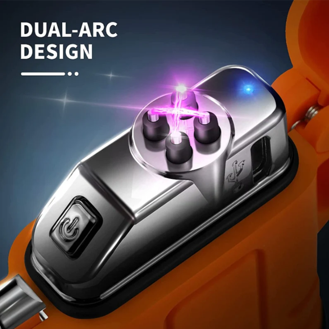 F37 Arc Plasma Waterproof Double Arc Lighter USB Rechargeable electrical supplys  BushLine